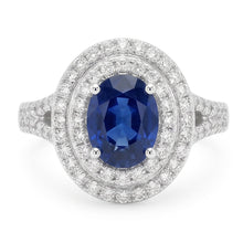 Natural Sapphire Ring 11.25ct - White Gold 14K