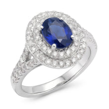 Natural Sapphire Ring 11.25ct - White Gold 14K