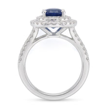 Natural Sapphire Ring 11.25ct - White Gold 14K