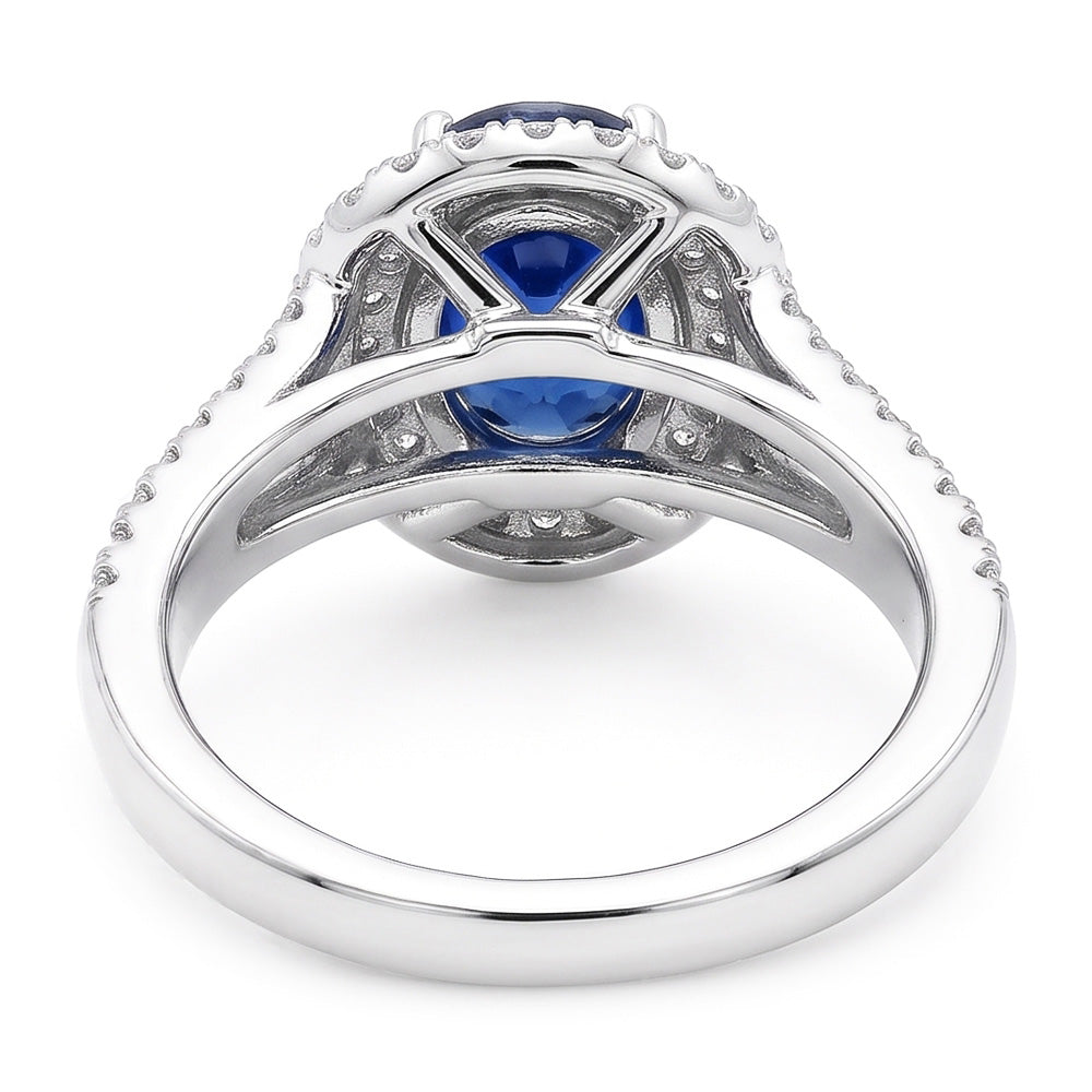 Natural Sapphire Ring 11.25ct - White Gold 14K