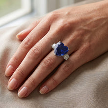 Natural Sapphire Ring 11ct - White Gold 14K