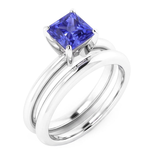 Natural Sapphire Ring 1ct - White Gold 14K