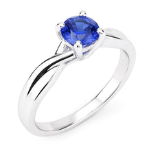Natural Sapphire Ring 1ct - White Gold 14K