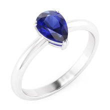 Natural Sapphire Ring 1ct - White Gold 14K