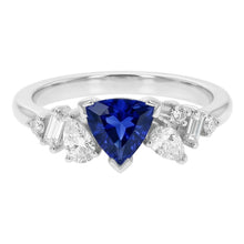 Natural Sapphire Ring 1ct - White Gold 14K