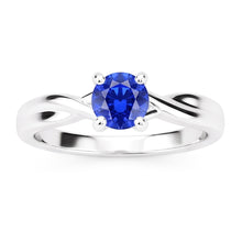 Natural Sapphire Ring 1ct - White Gold 14K