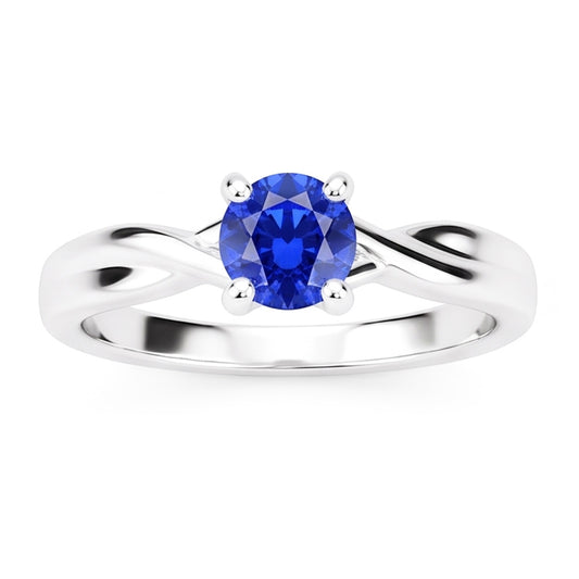 Natural Sapphire Ring 1ct - White Gold 14K