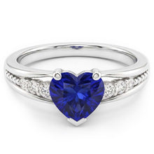 Natural Sapphire Ring 1ct - White Gold 14K