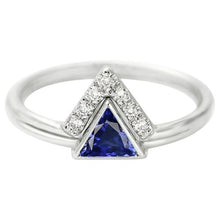 Natural Sapphire Ring 1ct - White Gold 14K