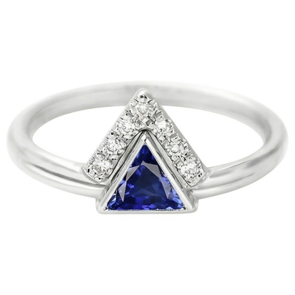 Natural Sapphire Ring 1ct - White Gold 14K