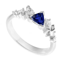 Natural Sapphire Ring 1ct - White Gold 14K