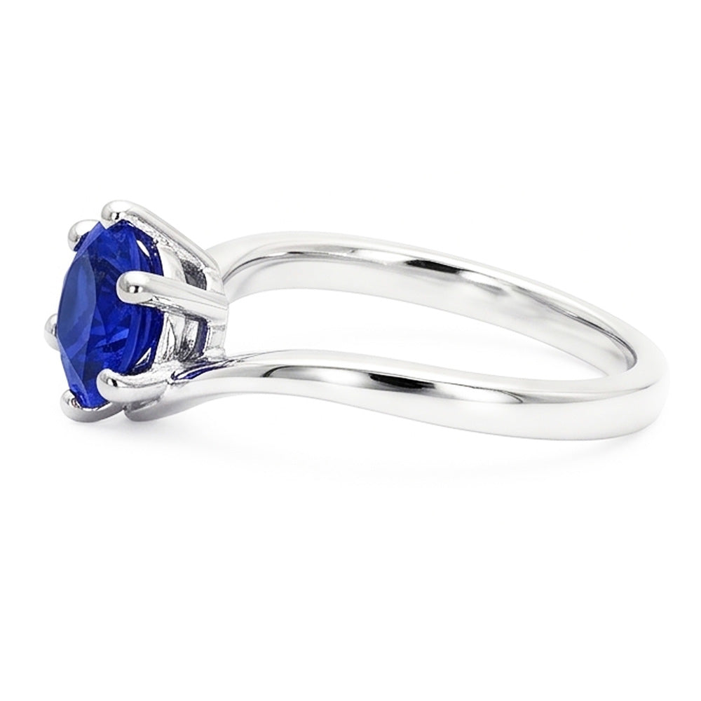 Natural Sapphire Ring 1ct - White Gold 14K