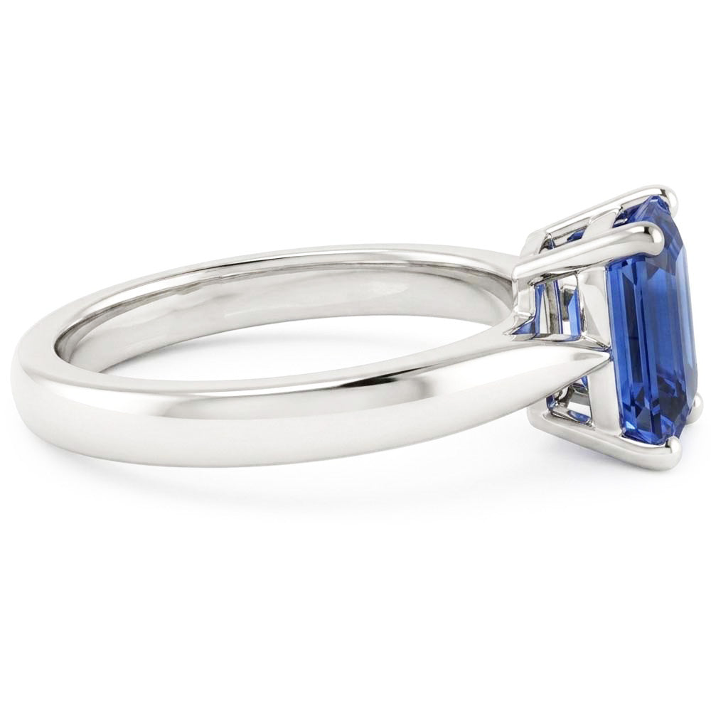 Natural Sapphire Ring 1ct - White Gold 14K