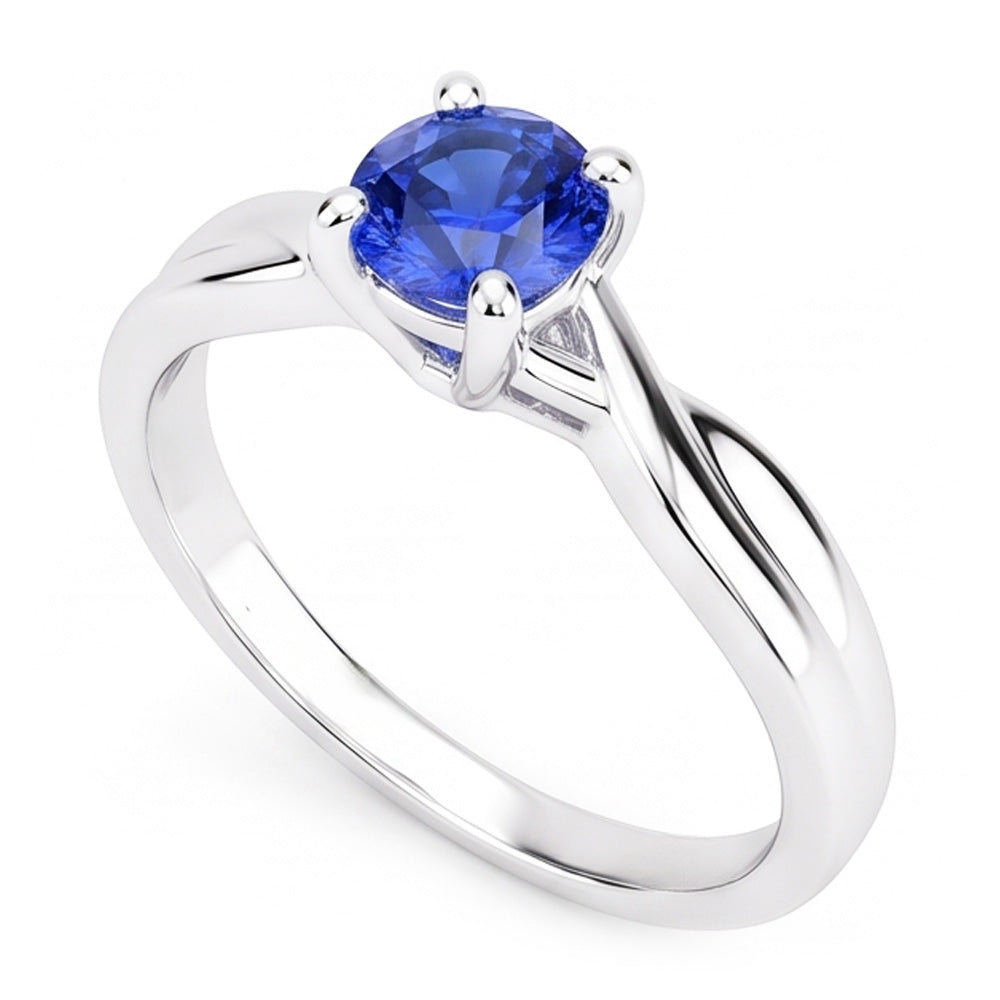 Natural Sapphire Ring 1ct - White Gold 14K