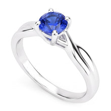 Natural Sapphire Ring 1ct - White Gold 14K
