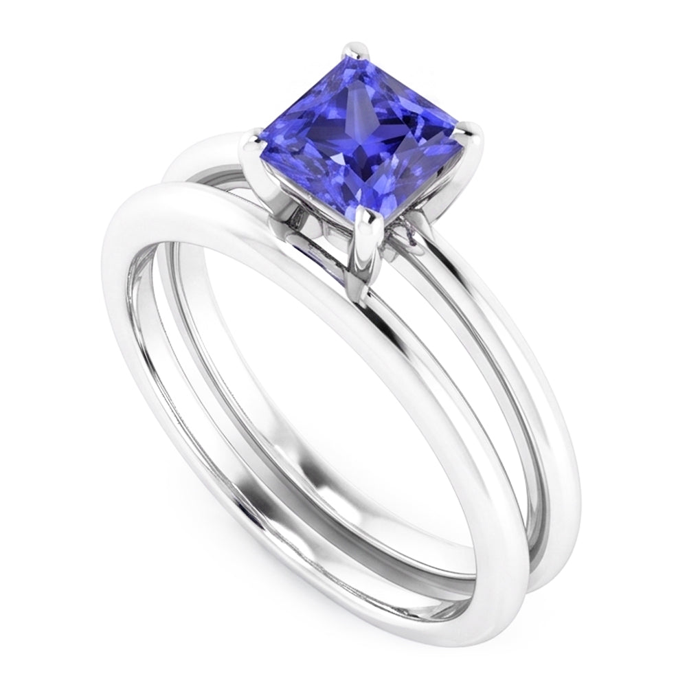 Natural Sapphire Ring 1ct - White Gold 14K