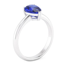 Natural Sapphire Ring 1ct - White Gold 14K