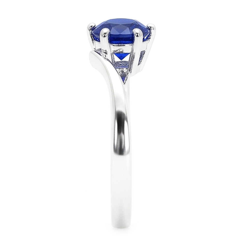 Natural Sapphire Ring 1ct - White Gold 14K