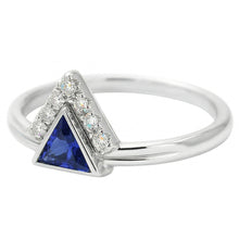Natural Sapphire Ring 1ct - White Gold 14K