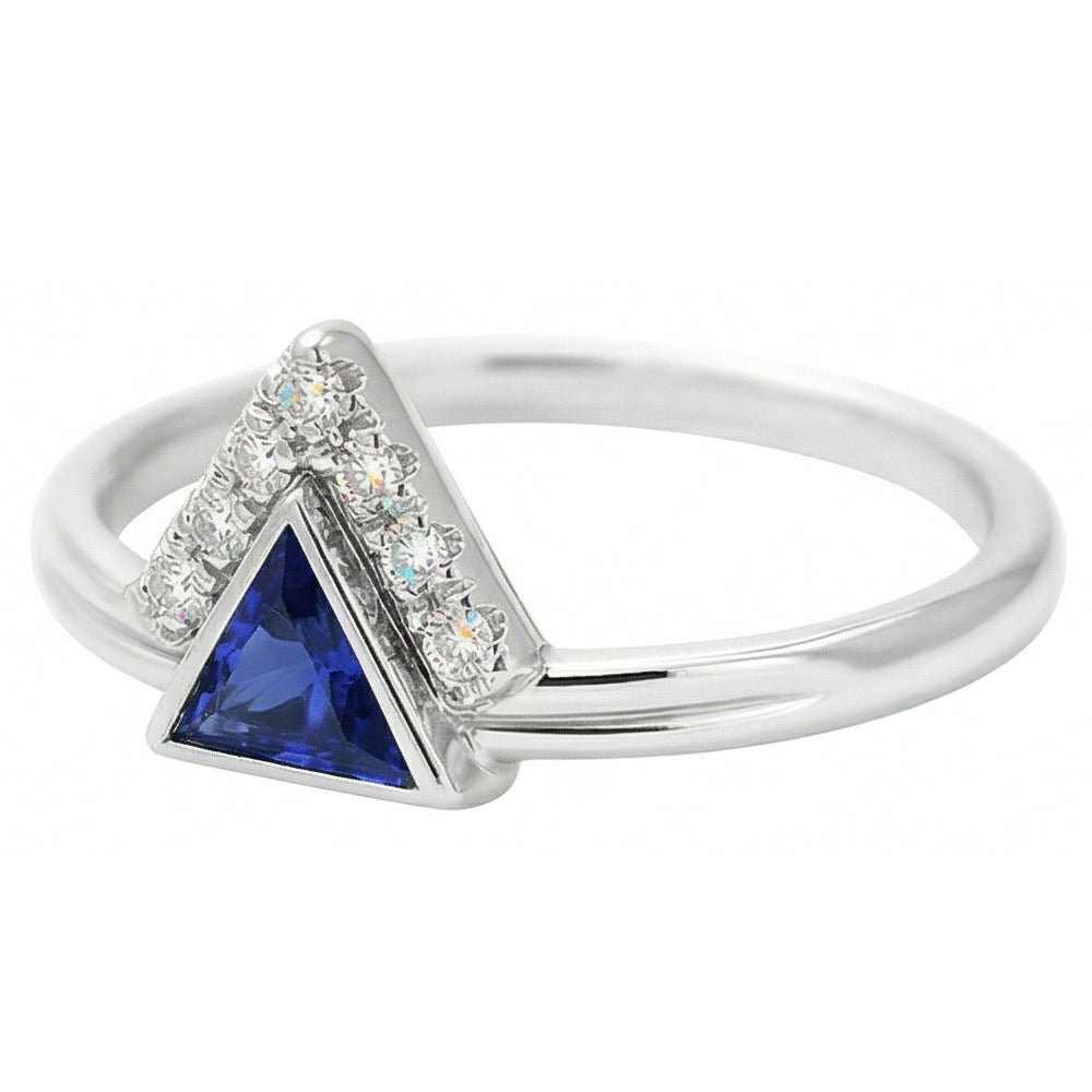 Natural Sapphire Ring 1ct - White Gold 14K