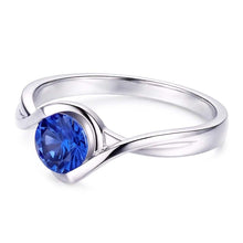 Natural Sapphire Ring 1ct - White Gold 14K