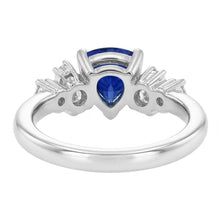 Natural Sapphire Ring 1ct - White Gold 14K