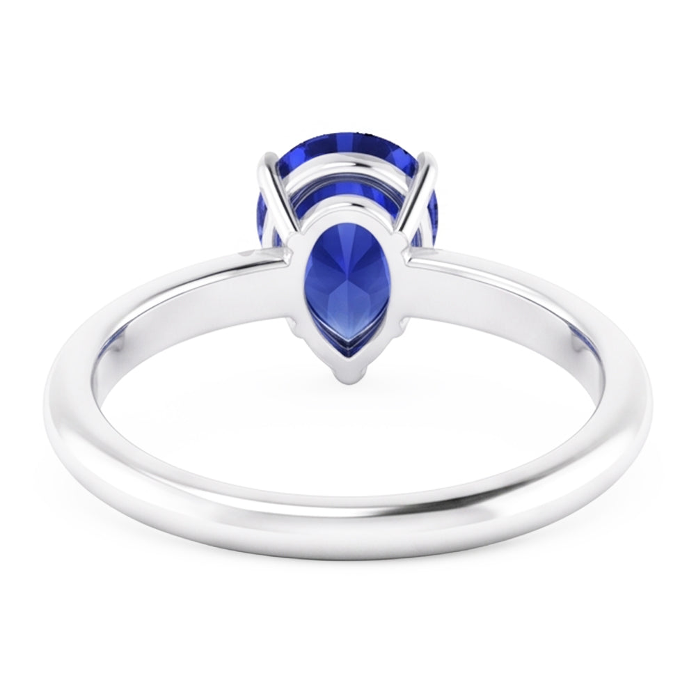 Natural Sapphire Ring 1ct - White Gold 14K