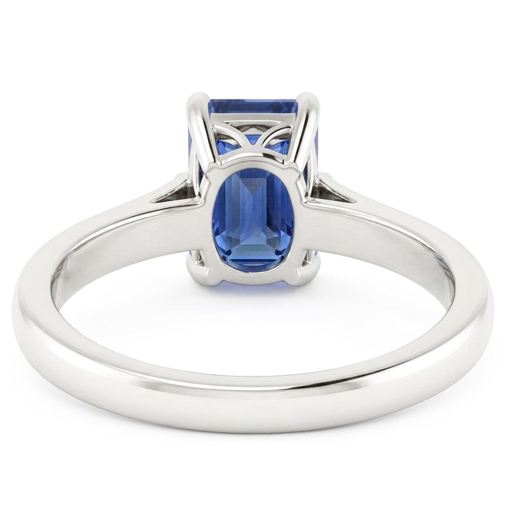 Natural Sapphire Ring 1ct - White Gold 14K