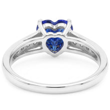 Natural Sapphire Ring 1ct - White Gold 14K