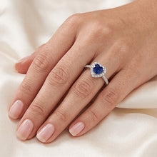 Natural Sapphire Ring 1ct - White Gold 14K
