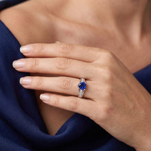 Natural Sapphire Ring 1ct - White Gold 14K