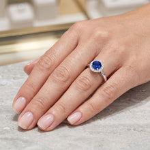 Natural Sapphire Ring 2.10ct - White Gold 14K