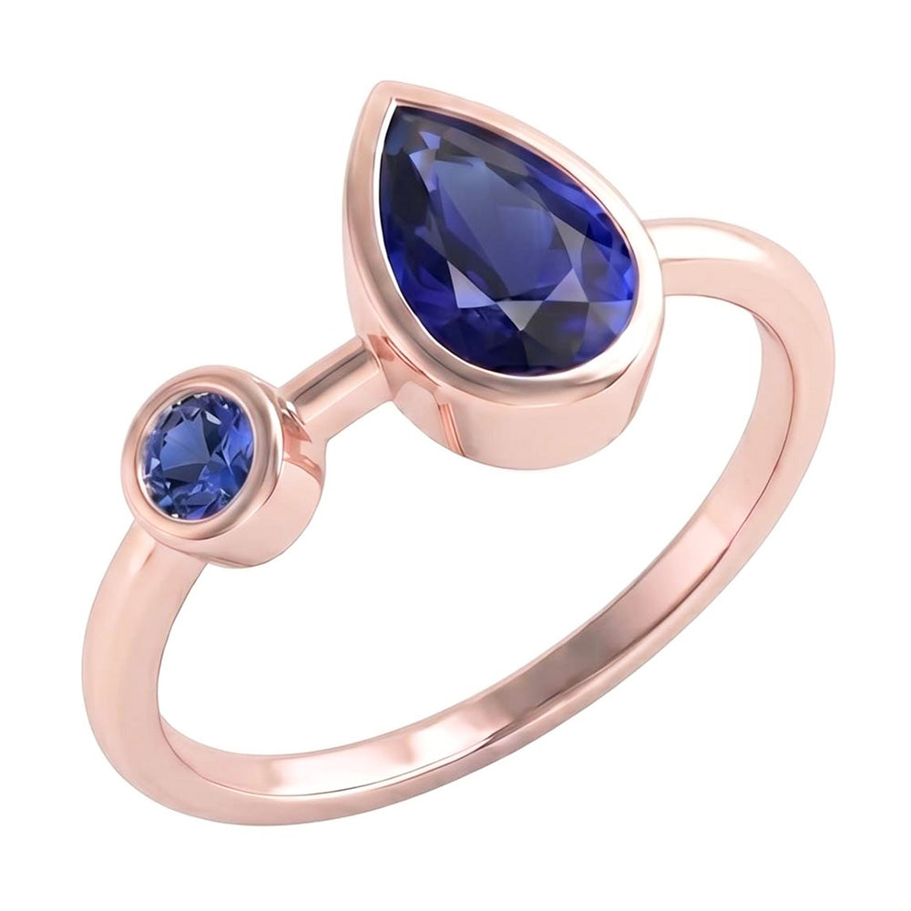 Natural Sapphire Ring 2.25ct - Rose Gold 14K