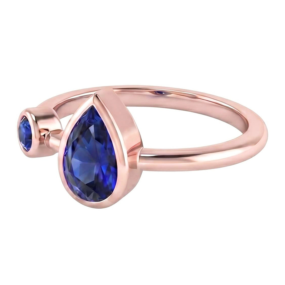 Natural Sapphire Ring 2.25ct - Rose Gold 14K