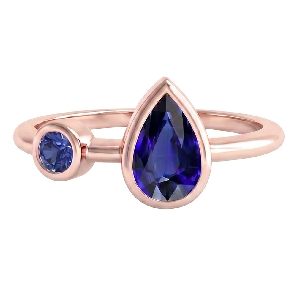 Natural Sapphire Ring 2.25ct - Rose Gold 14K