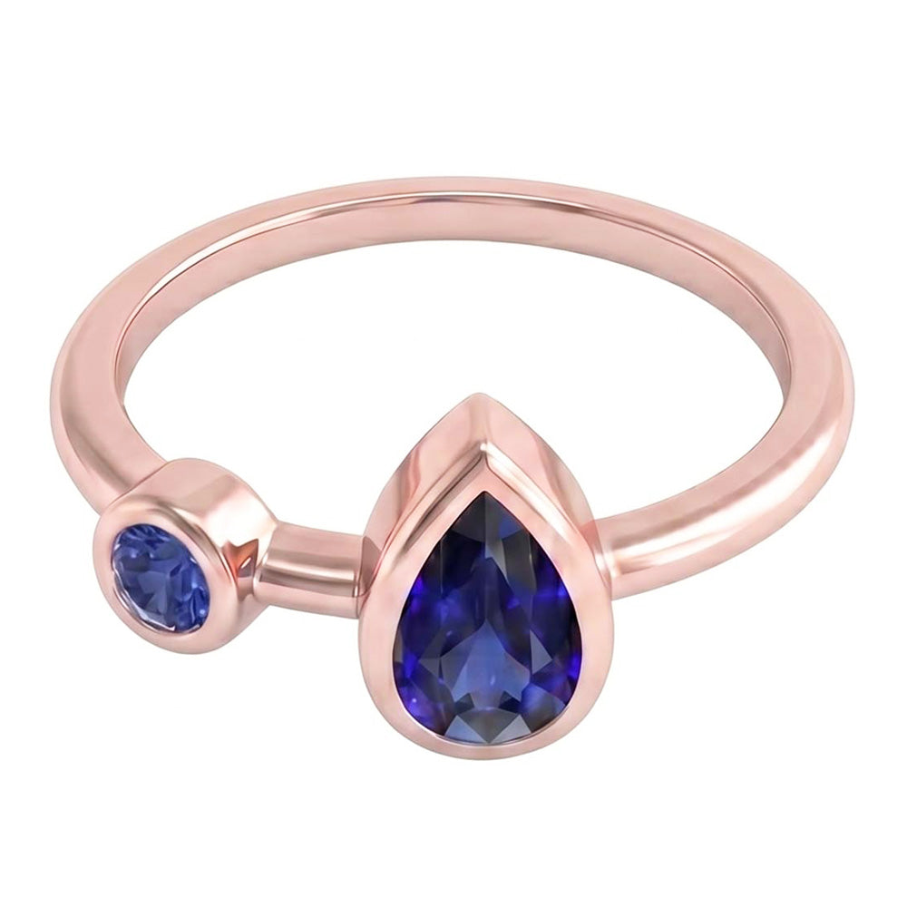 Natural Sapphire Ring 2.25ct - Rose Gold 14K