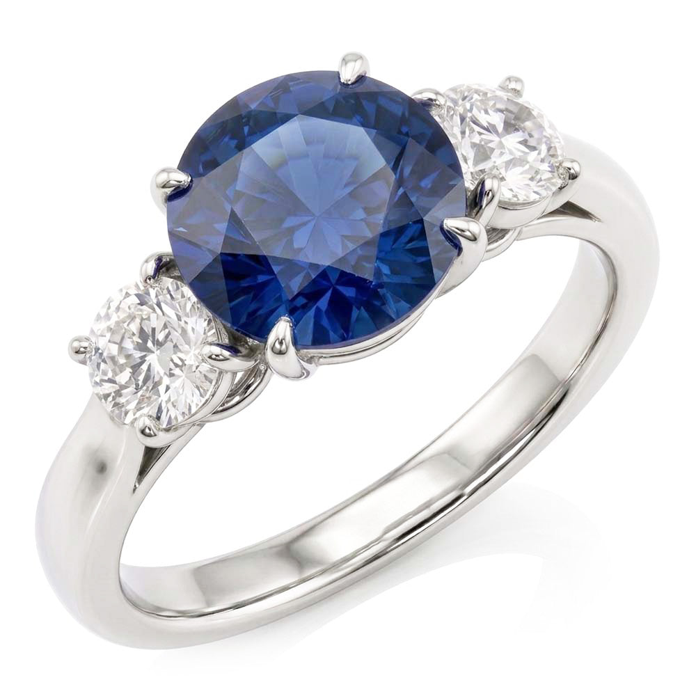Natural Sapphire Ring 2.25ct - White Gold 14K