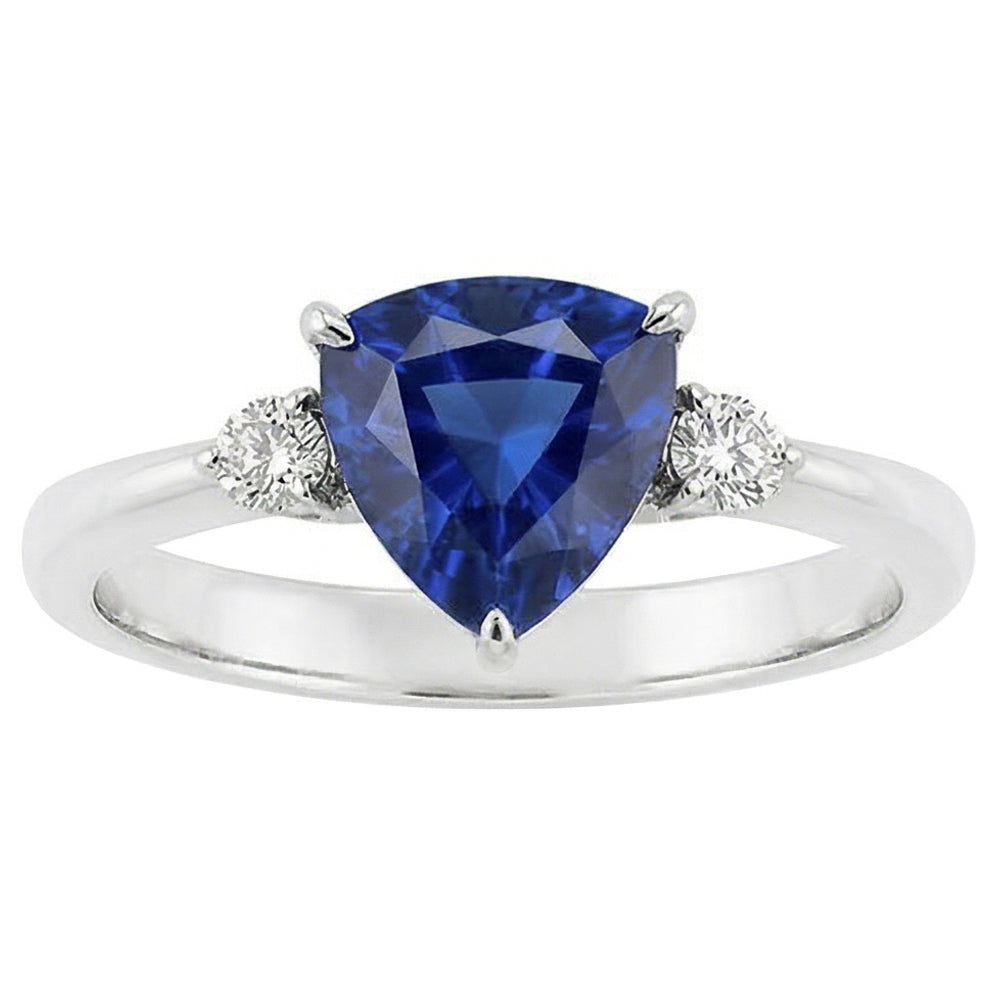 Natural Sapphire Ring 2.25ct - White Gold 14K