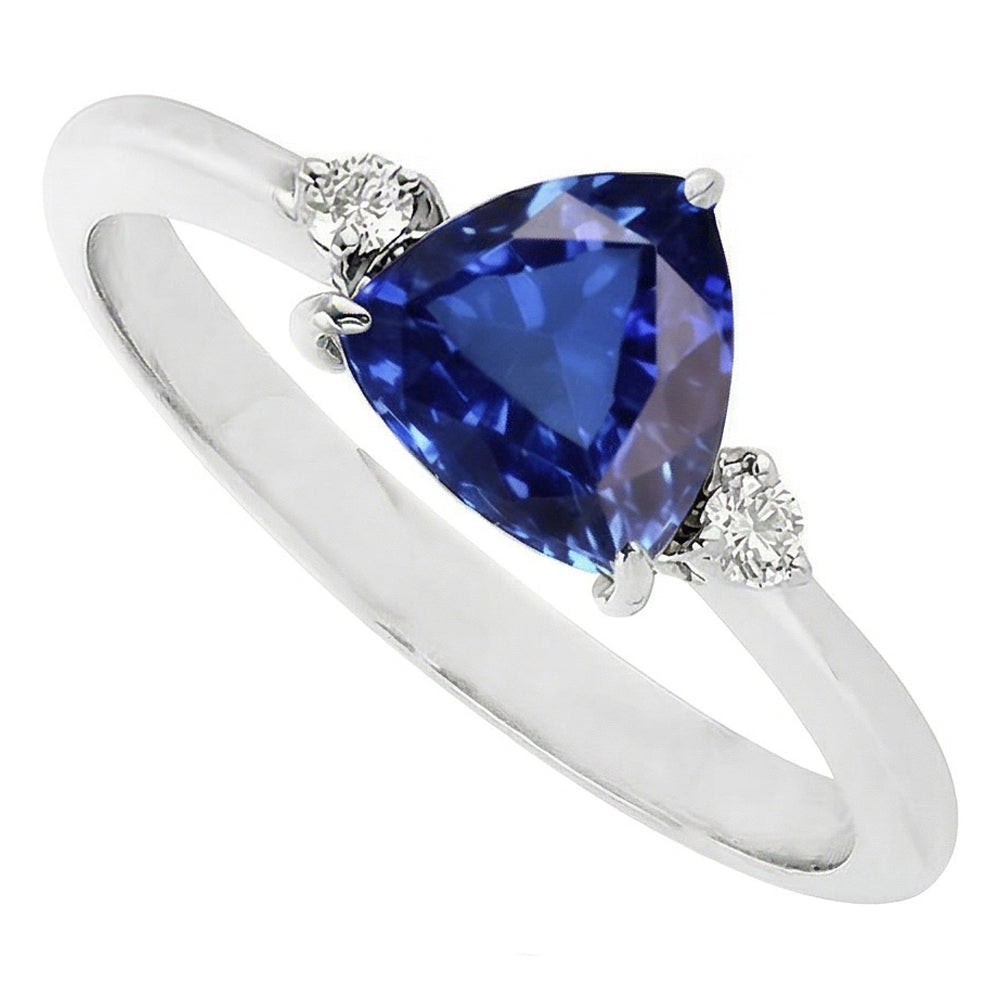 Natural Sapphire Ring 2.25ct - White Gold 14K