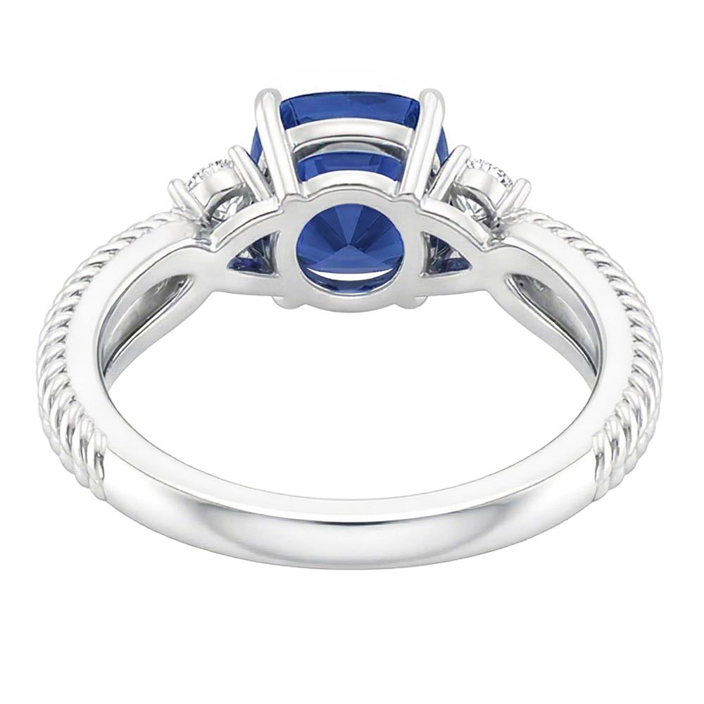 Natural Sapphire Ring 2.25ct - White Gold 14K