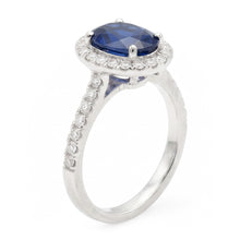 Natural Sapphire Ring 2.25ct - White Gold 14K