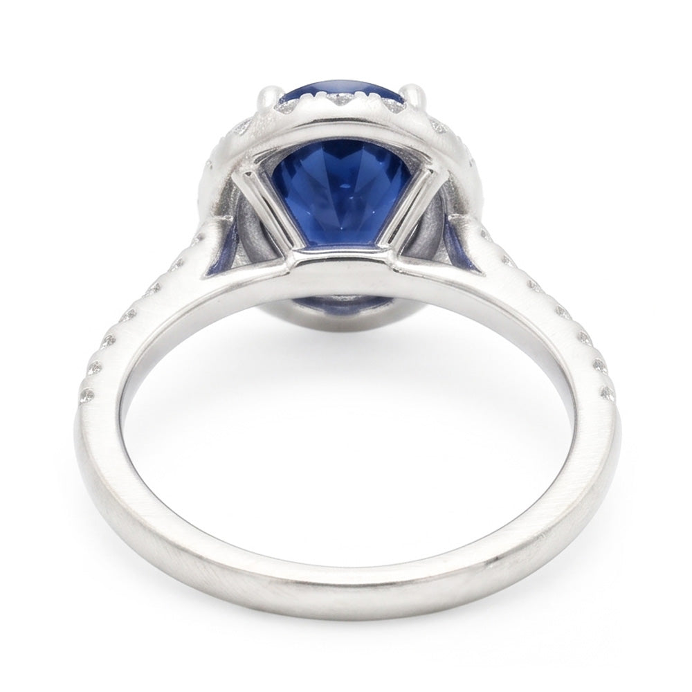 Natural Sapphire Ring 2.25ct - White Gold 14K