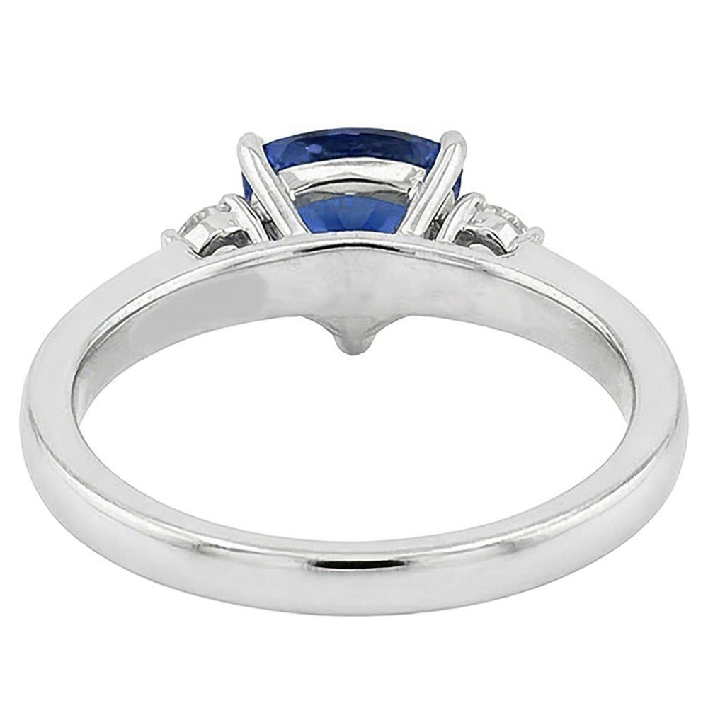 Natural Sapphire Ring 2.25ct - White Gold 14K