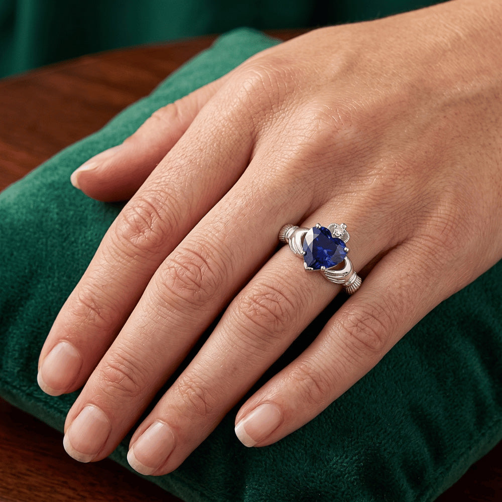 Natural Sapphire Ring 2.25ct - White Gold 14K