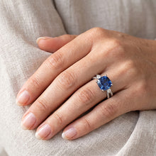 Natural Sapphire Ring 2.25ct - White Gold 14K