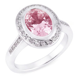 Natural Sapphire Ring 2.41ct - White Gold 14K