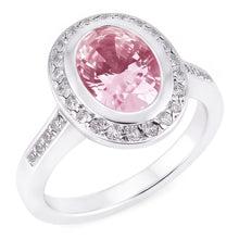 Natural Sapphire Ring 2.41ct - White Gold 14K
