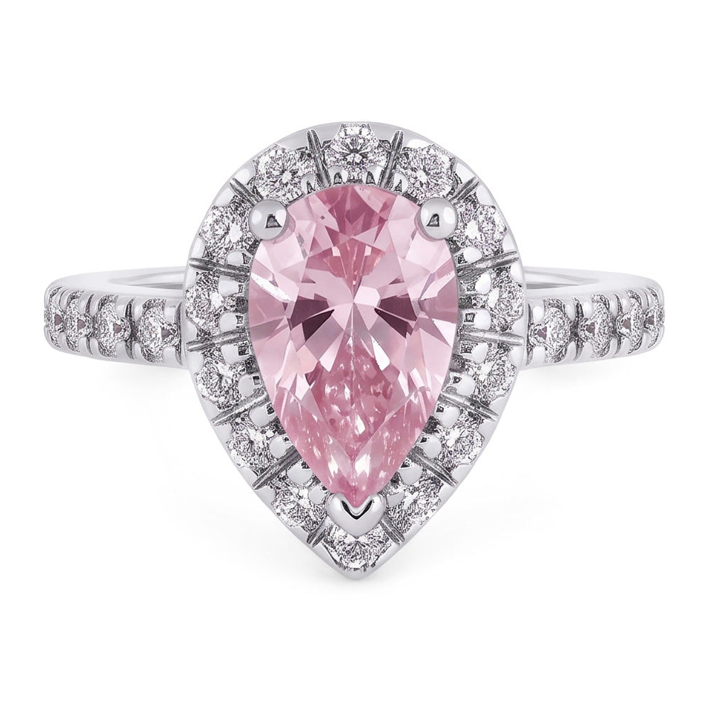 Natural Sapphire Ring 2.46ct - White Gold 14K