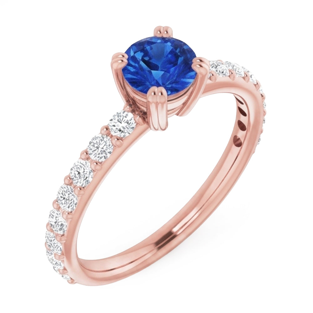 Natural Sapphire Ring 2.50ct - Rose Gold 14K