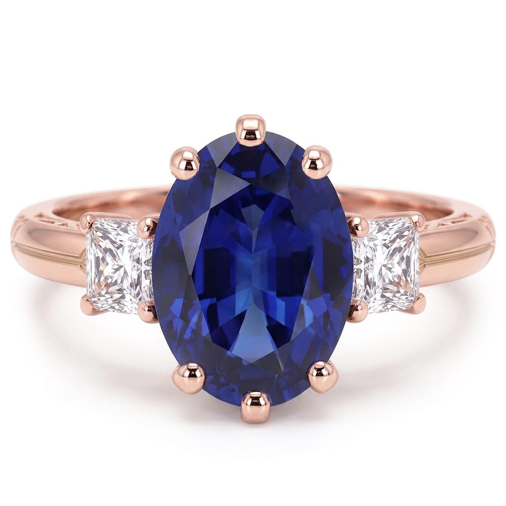 Natural Sapphire Ring 2.50ct - Rose Gold 14K